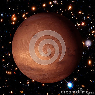 Mars. Full planet view. The elements of this image furnished by NASA Editorial Stock Photo