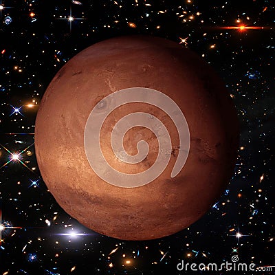 Mars. Full planet view. The elements of this image furnished by NASA Editorial Stock Photo