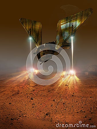 Mars landing Stock Photo