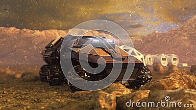 Mars Rover Space Travel Stock Photo