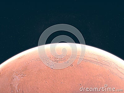 Mars, soil crust, space, solar system Stock Photo