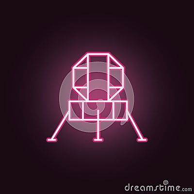 mars staion neon icon. Elements of Space set. Simple icon for websites, web design, mobile app, info graphics Stock Photo