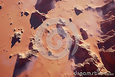 Mars surface super detailed view Stock Photo