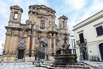 Purgatory Church in Marsala, Trapani, Sicily, Italy Editorial Stock Photo