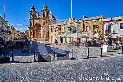 Marsaxlokk, Malta, Parish Church of the Madonna of Pompei Editorial Stock Photo