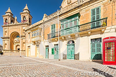 Marsaxlokk town square, Malta Stock Photo