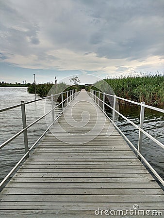 Marsh Discovery Trail, Kingsland Creek, Hackensack River, Meadowlands, NJ, USA Stock Photo