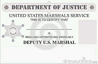 Marshal license Vector Illustration