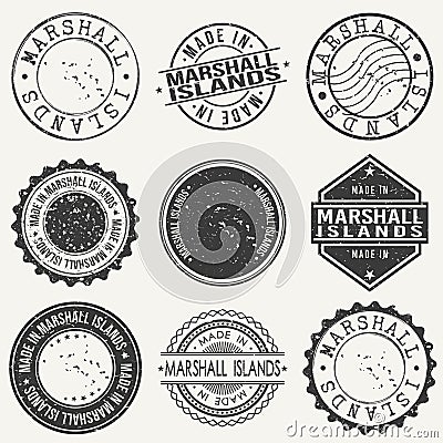 Marshall Islands Travel Stamp Made In Product Stamp Logo Icon Symbol Design Insignia. Vector Illustration