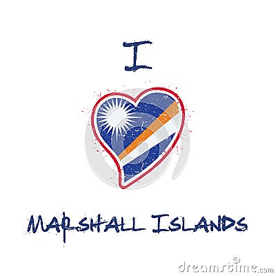 Marshallese flag patriotic t-shirt design. Vector Illustration