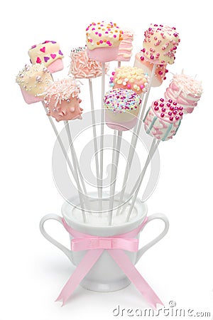 Marshmallow pops Stock Photo