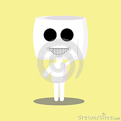 Marshmellow funny illustrations you can use for emoticons, icons, mascots and others. Vector Illustration