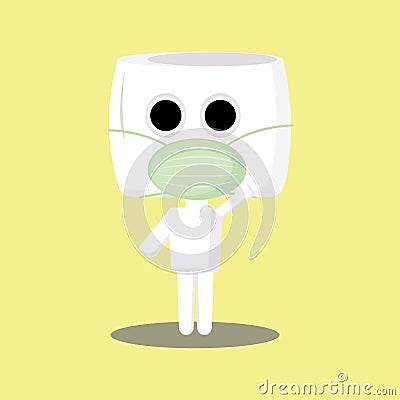 Marshmellow funny illustrations you can use for emoticons, icons, mascots and others. Vector Illustration