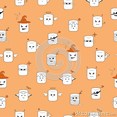 Marshmellow pattern Vector Illustration