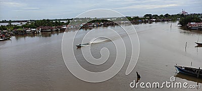 Martapura river at Banjarmasin City South Borneo Stock Photo