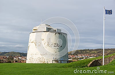 Martello Tower at Folkestone, Kent, UK Stock Photo