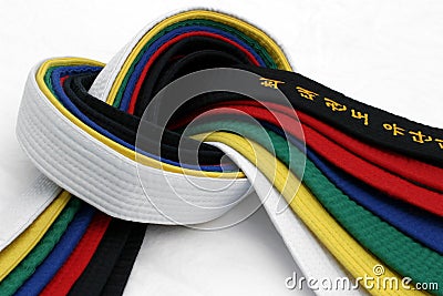 Martial Arts Belts 3 Stock Photo