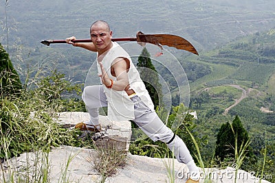 Martial arts....broadsword. Stock Photo