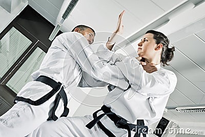 Martial arts fighters Stock Photo