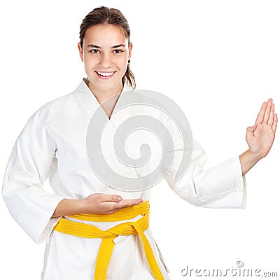 Martial arts girl Stock Photo