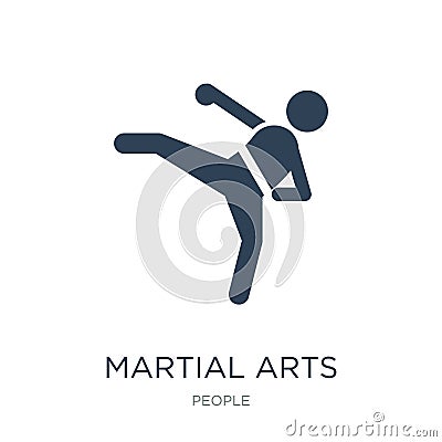 martial arts icon in trendy design style. martial arts icon isolated on white background. martial arts vector icon simple and Vector Illustration