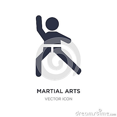 martial arts icon on white background. Simple element illustration from People concept Vector Illustration