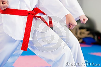 Martial Arts sport training in gym Stock Photo