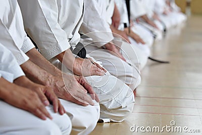 Martial arts students Stock Photo