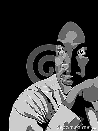 Martin Luther King Vector Illustration