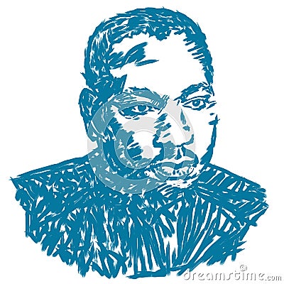 Martin Luther King Illustration Cartoon Illustration