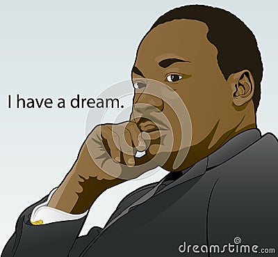 Martin Luther King Jr. Vector Illustration