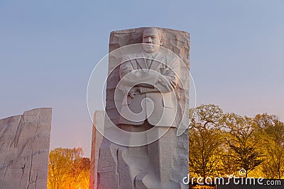 Martin Luther King Jr. Memorial Statue Editorial Stock Photo