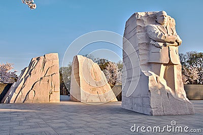 Martin Luther King Memorial at Sunrise Editorial Stock Photo