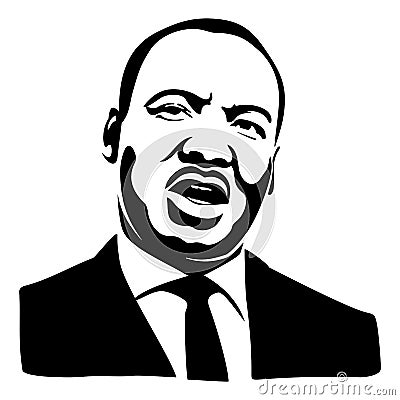 Martin Luther King portrait Vector Illustration