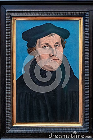 Martin Luther by Lucas Cranach the Elder at Uffizi Gallery Editorial Stock Photo