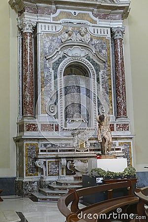 Baroque altar of Church of St. Martin Stock Photo