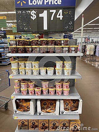 Walmart interior easter halo top display Editorial Stock Photo