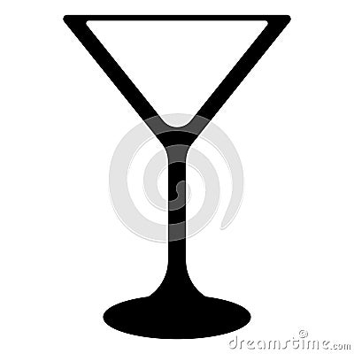 Martini Cocktail Glass Vector Illustration