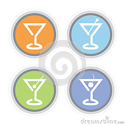 Martini Cocktail Icon Vector Illustration