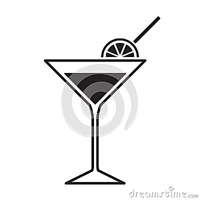 Martini glass icon Vector Illustration