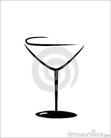 Martini glass isolated Stock Photo