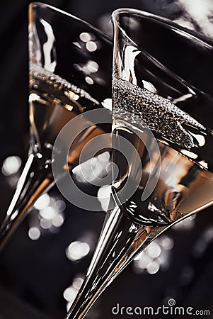 Martini glasses Stock Photo