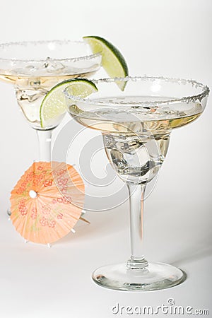 Martini glasses with cocktails Stock Photo