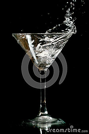 Martini splash Stock Photo