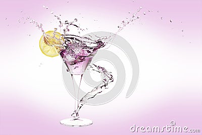 Martini splash Stock Photo
