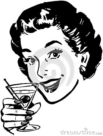 Martini Toast Vector Illustration