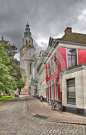 Martini Tower Groningen Stock Photo