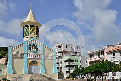 Martinique, picturesque city of Riviere Pilote in West Indies Editorial Stock Photo