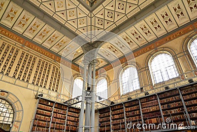 Martinique, picturesque Schoelcher library of Fort de France in Editorial Stock Photo