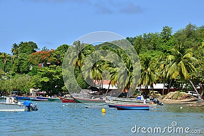 Martinique, picturesque village of Tartane in West Indies Editorial Stock Photo